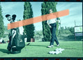 Original photographic negative Sergio García next to his golf bag Castellón 2000 35mm film Rare