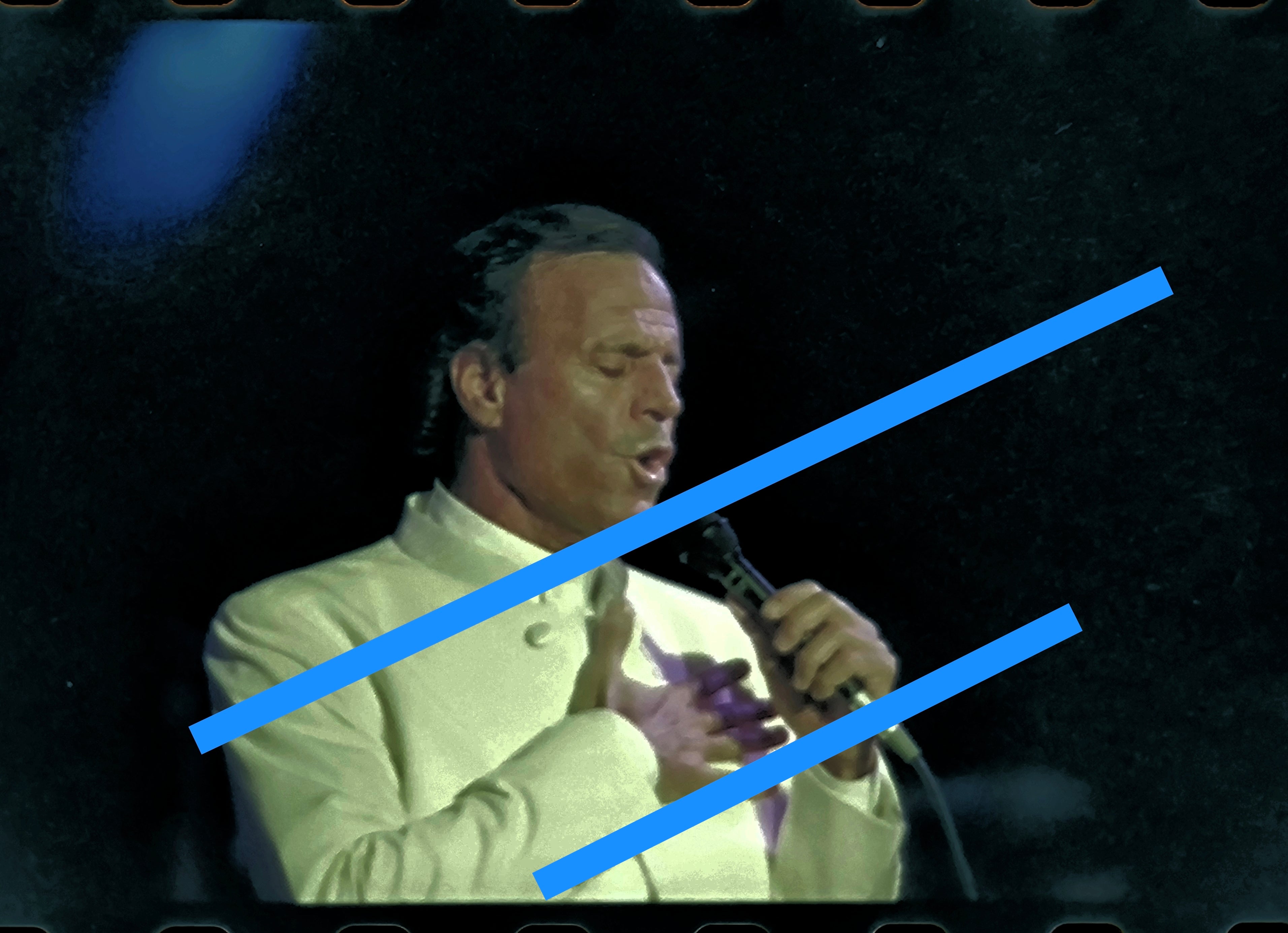 Negativo fotográfico original Julio Iglesias cantante español 35mm film Rare
€110,00