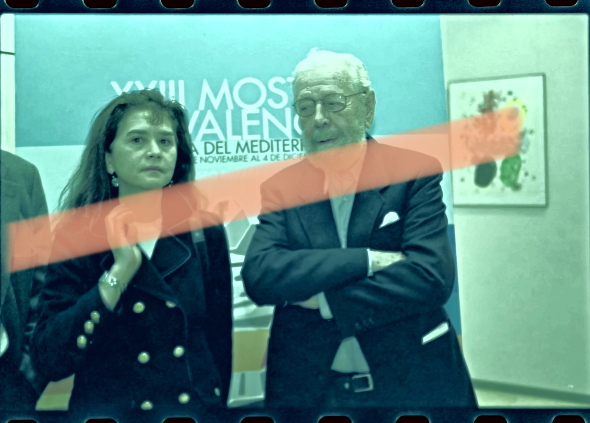 Original photographic negative María Schneider and Luis García Berlanga Valencia 2002 35mm film Rare