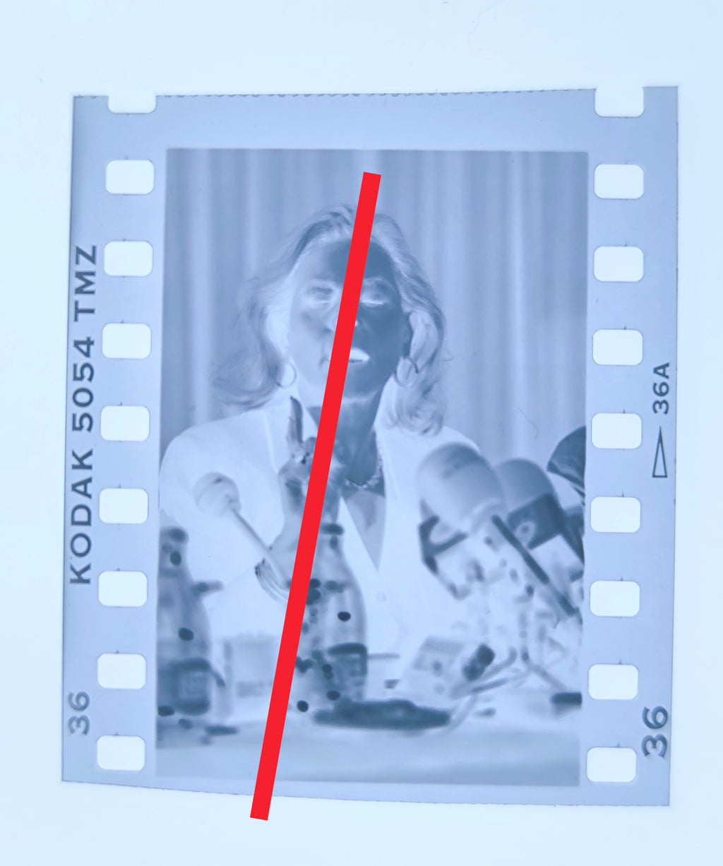Negativo fotográfico original. Actriz de cine Lauren Bacall 35mm film Rare