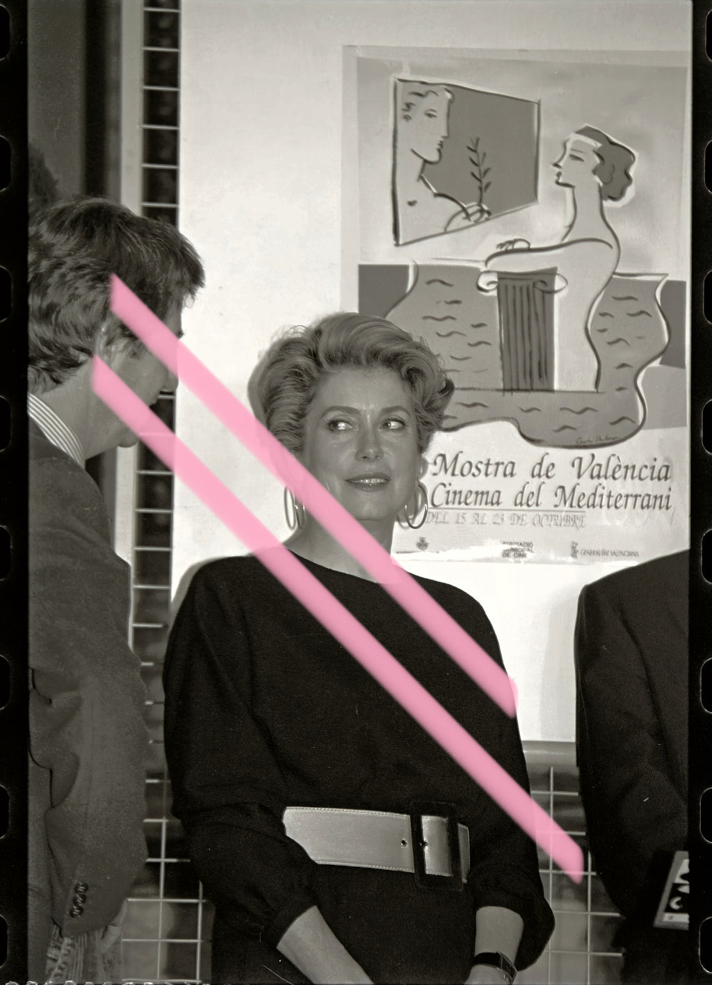 Negativo fotográfico original Catherine Deneuve Mostra de València 1992 35mm film Rare