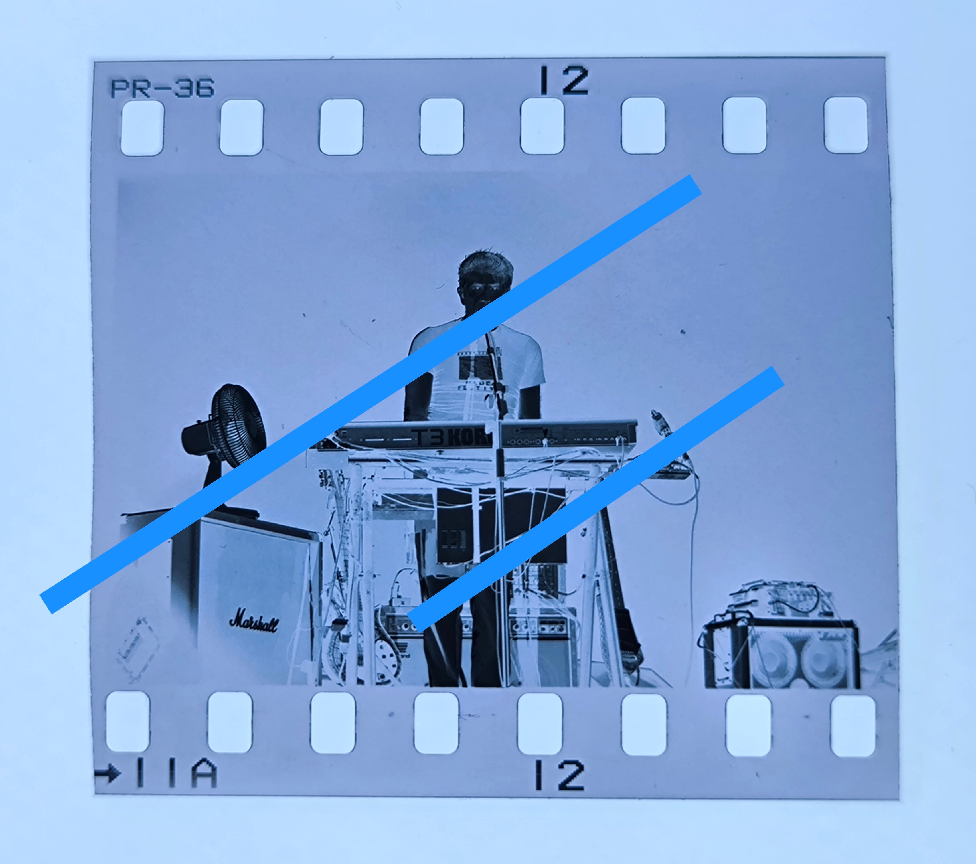 Originales Fotonegativ John Mayall britischer Blues-Rock-Sänger 35mm Film Rarität