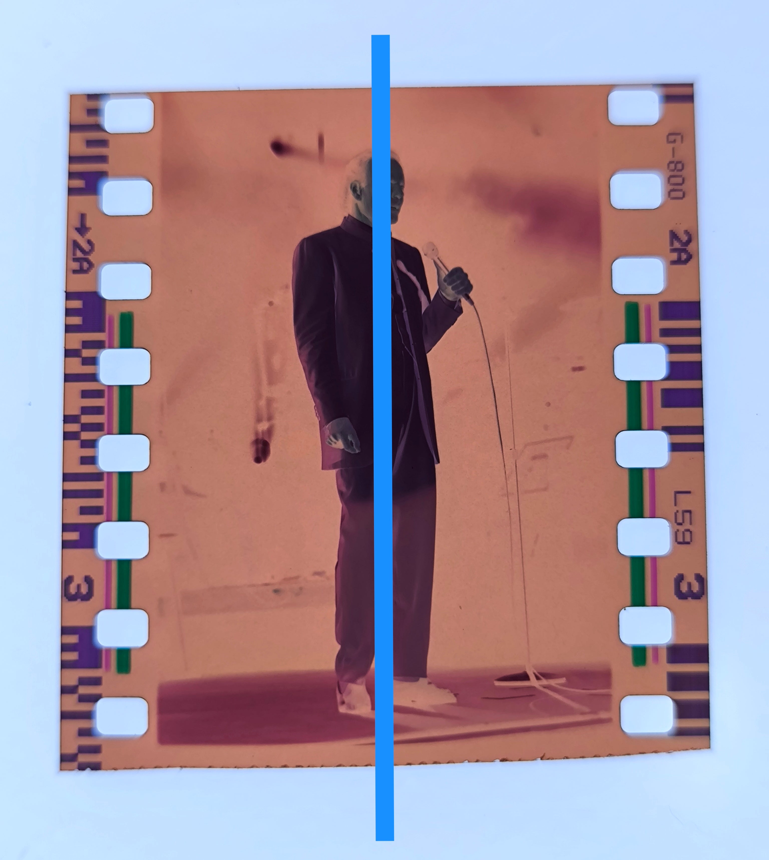 Negativo fotográfico original Julio Iglesias cantante español 35mm film Rare
