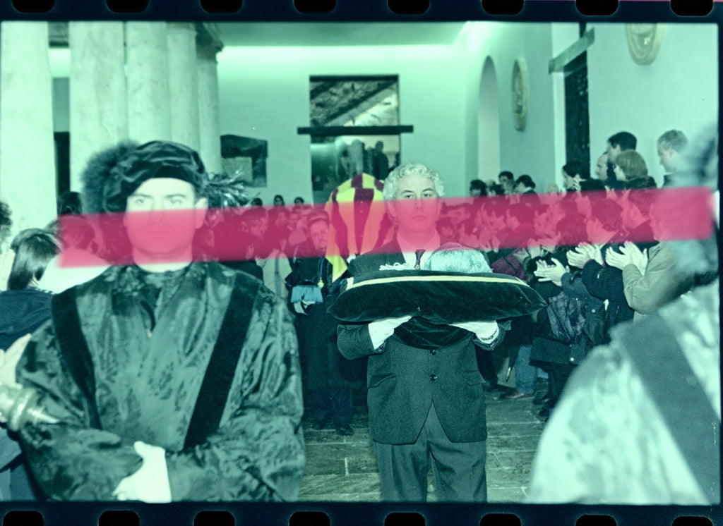 Original photographic negative Enric Valor writer and linguist cortège applauded Universitat de València 2000 35mm film Rare