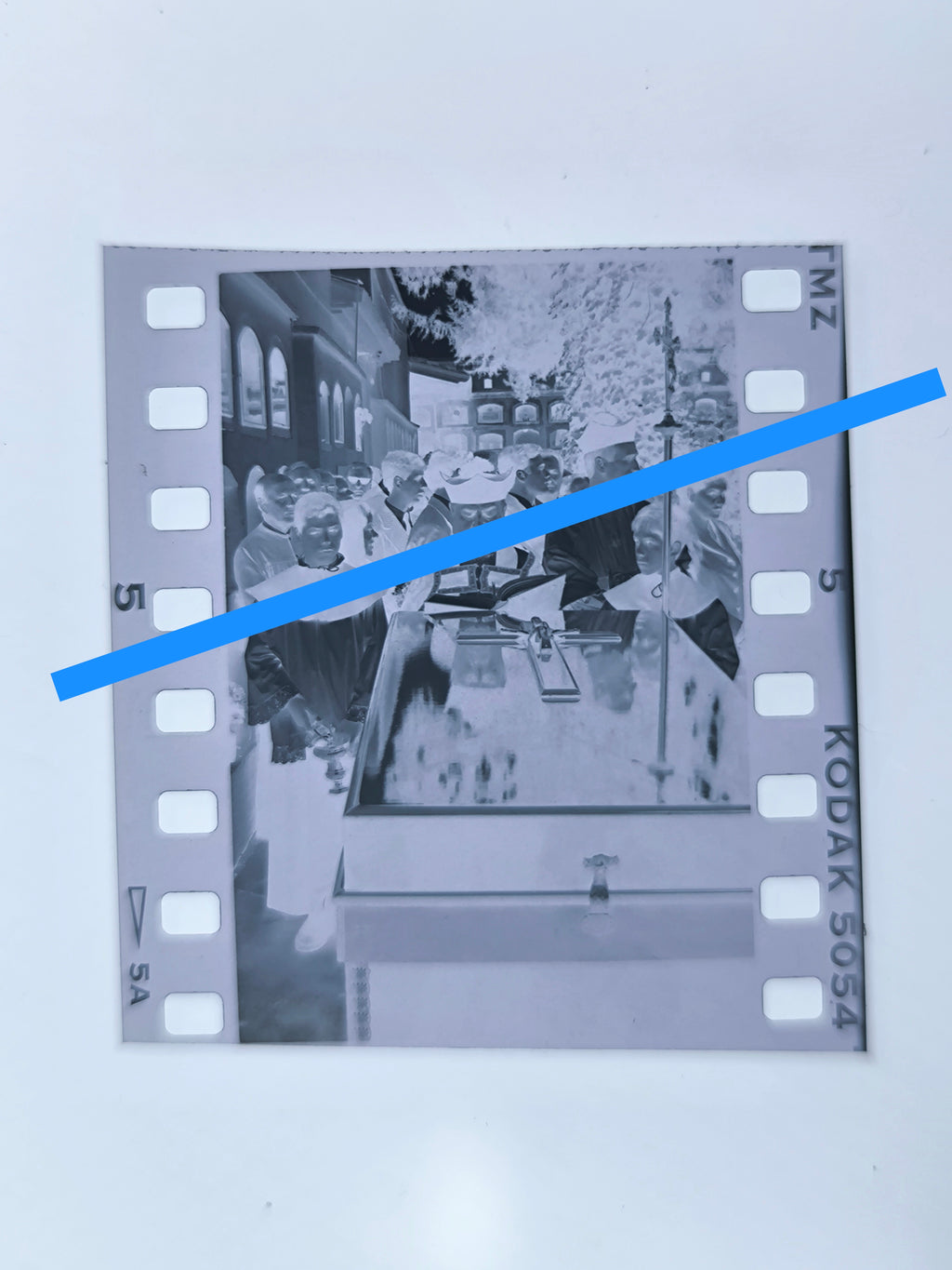 Negativo fotográfico original rodaje película tranvía a la Malvarrosa 35mm film Rare