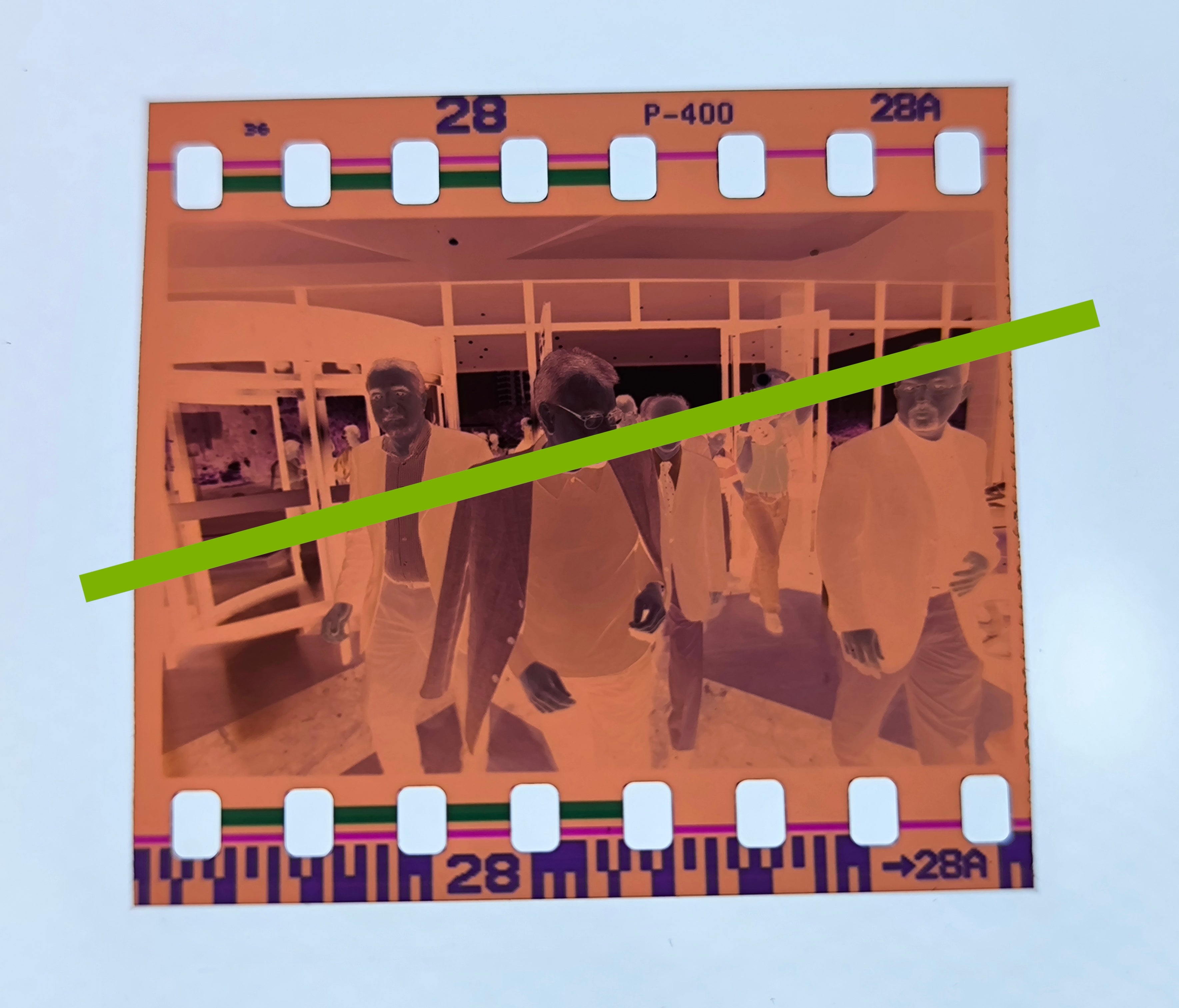 Negativo fotográfico original visita de Felipe González al Sidi Saler Valencia 35mm film Rare
