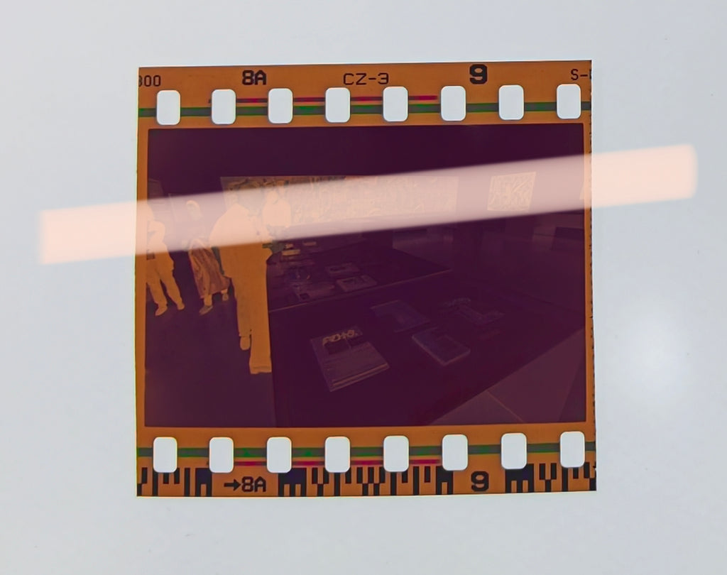Original photographic negative of Brazilian avant-garde publications with Cícero Dias mural in the background IVAM Valencia October 2000 35mm film Rare