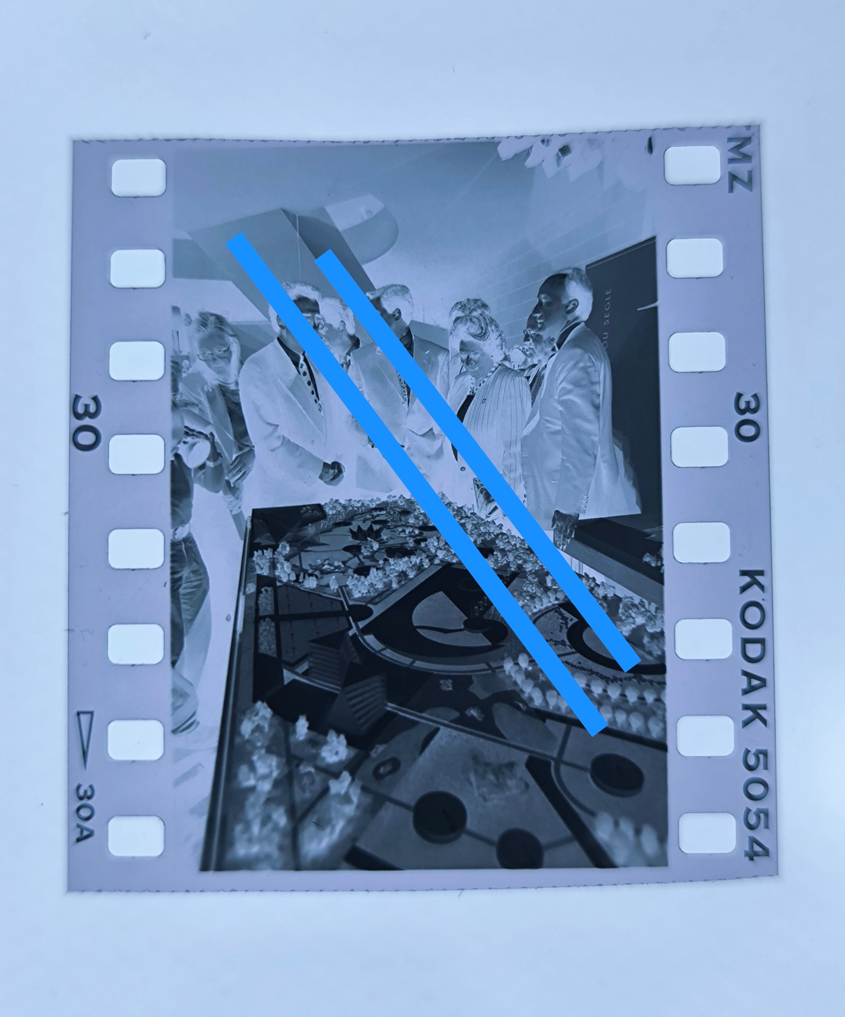 Original photographic negative Santiago Calatrava Spanish architect 35mm film Rare