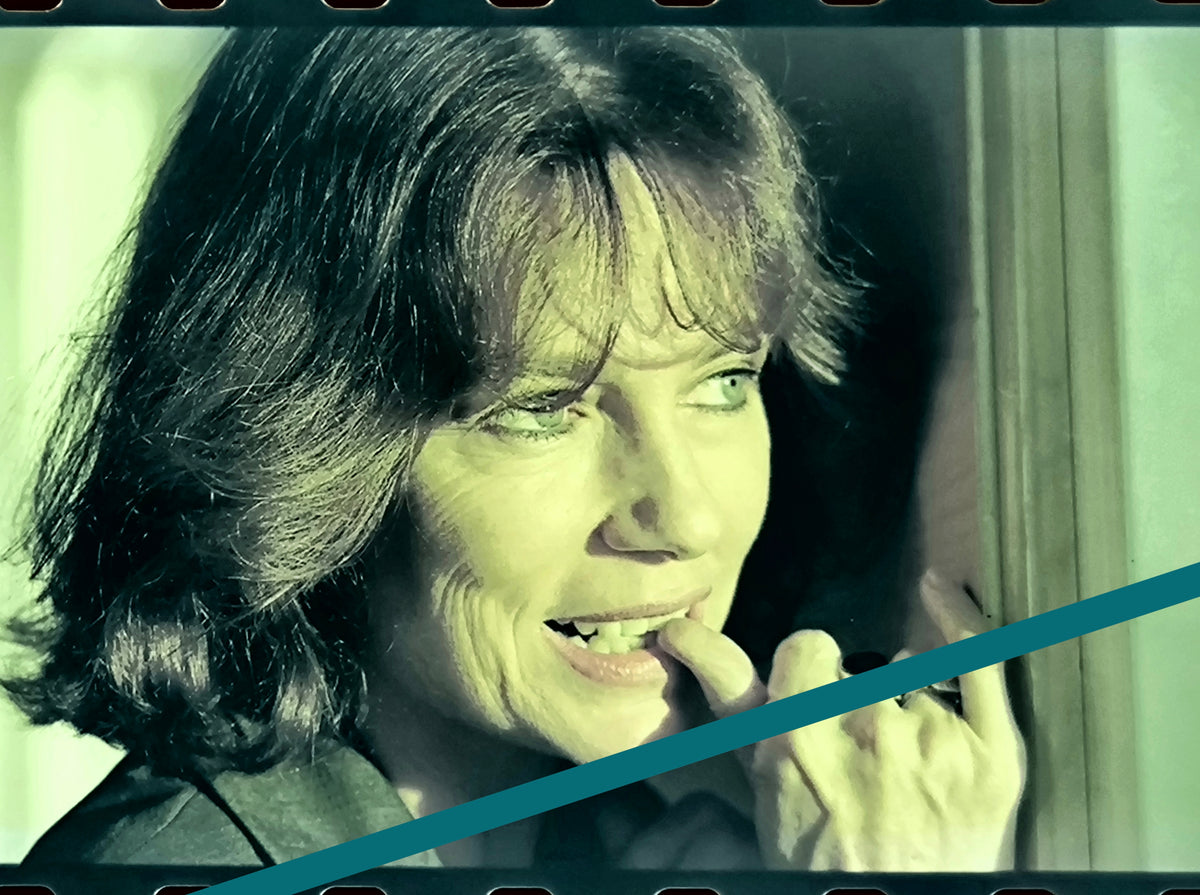 Negativo fotográfico original Jacqueline Bisset dedo junto a la boca Valencia 1997 35mm film Rare