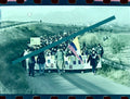 Originalfotonegativ Marsch der Ecuadorianer nach Murcia Lorca Jahr 2001 Verein Rumiñahui 35mm Film Selten