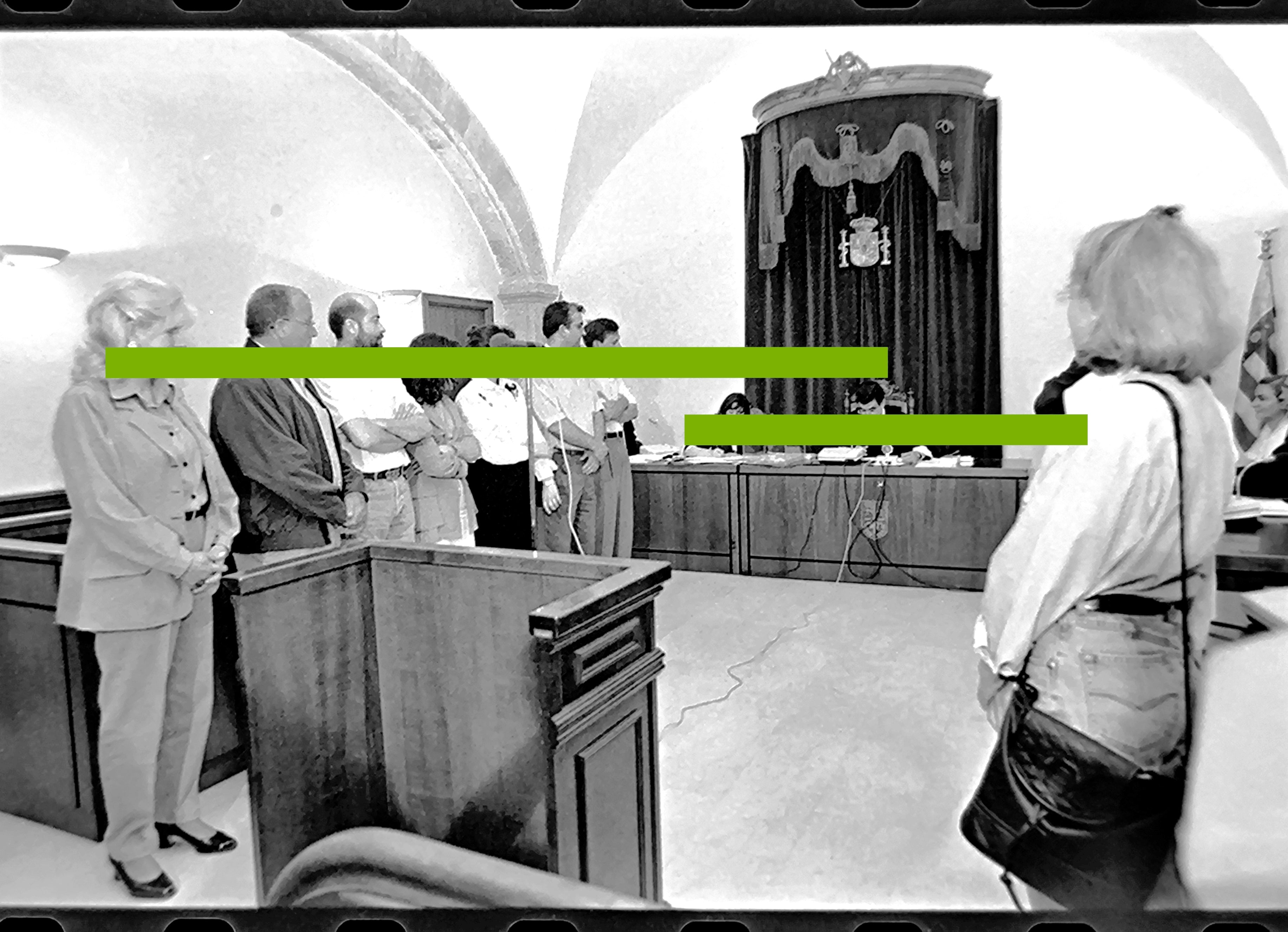 Negativo fotográfico original primer jurado popular celebrado en Valencia 35mm film Rare