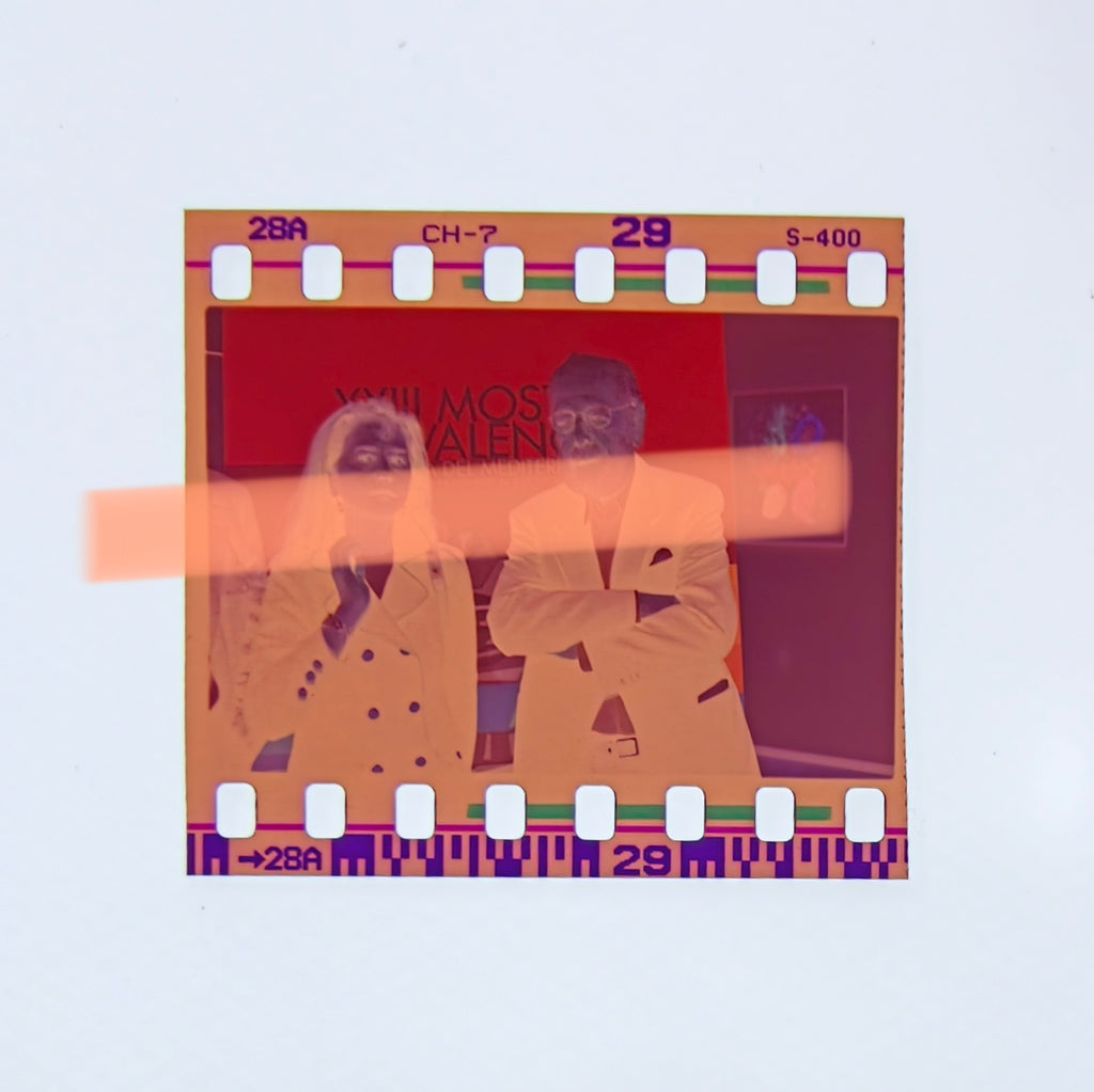 Original photographic negative María Schneider and Luis García Berlanga Valencia 2002 35mm film Rare