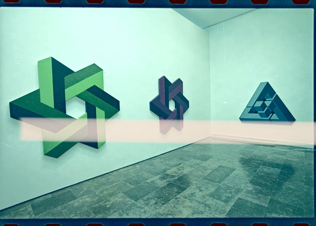 Originales Fotonegativ des Künstlers José María Yturralde, geometrische Figuren, Ausstellung IVAM Valencia 1999, 35-mm-Film, selten