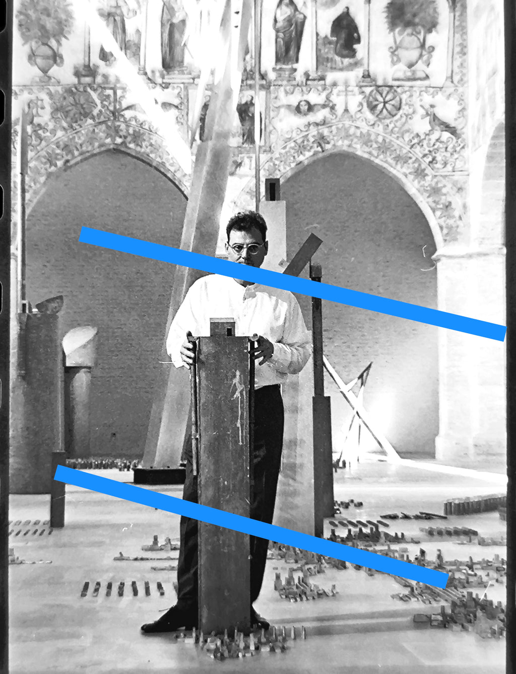 Negativo fotográfico original Miquel Navarro pintor y escultor español 35mm film Rare