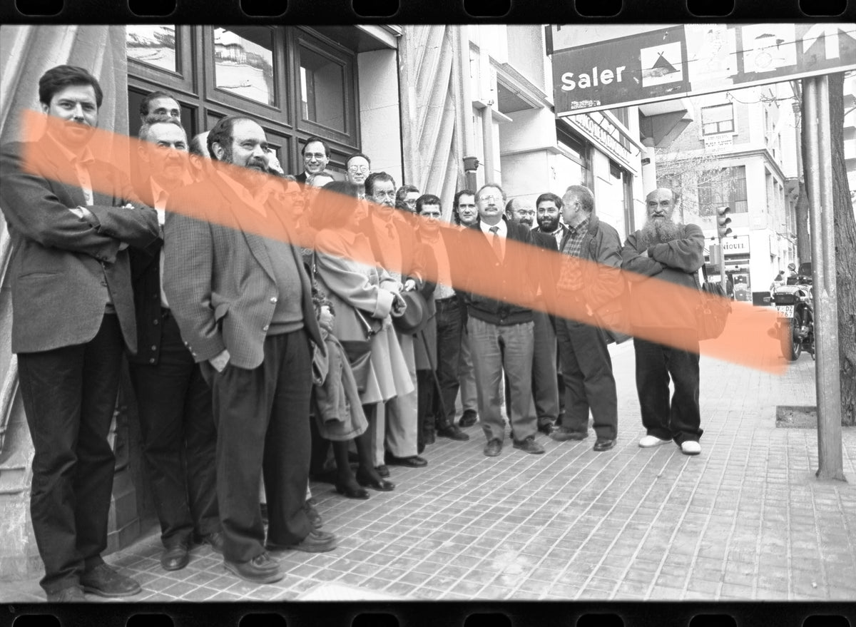 Original-Fotonegativ Enric Valor Bloc de Progrés Jaume I Valencia 1995 35mm Film Selten