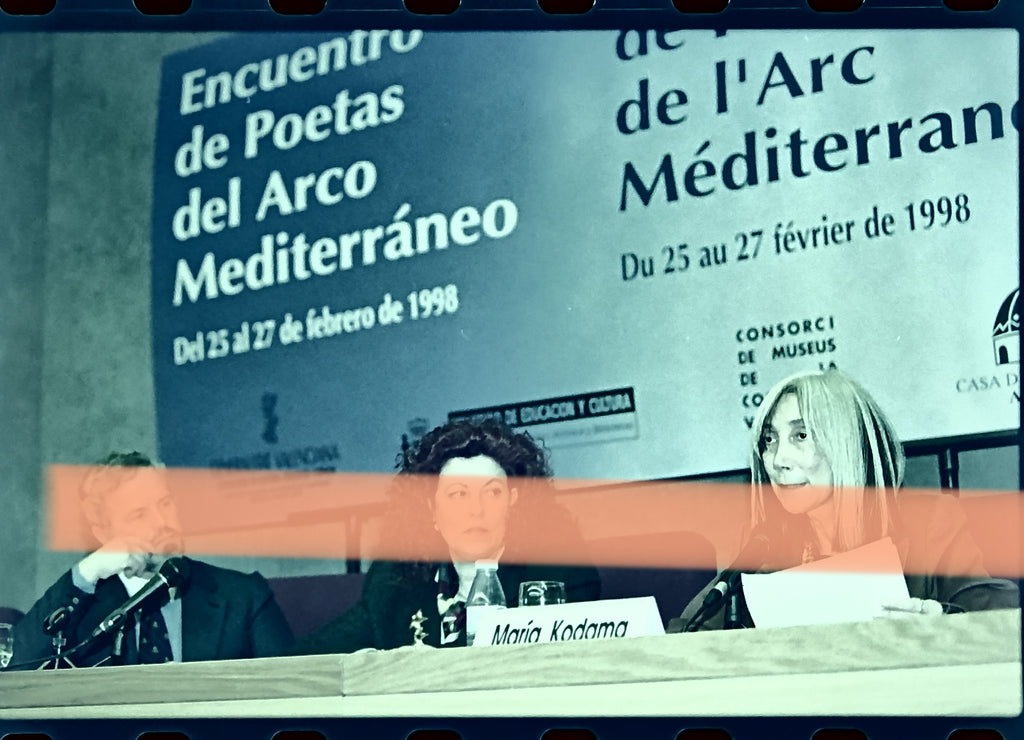 Original photographic negative María Kodama Meeting of Poets of the Mediterranean Arc Valencia 1998 35mm film Rare