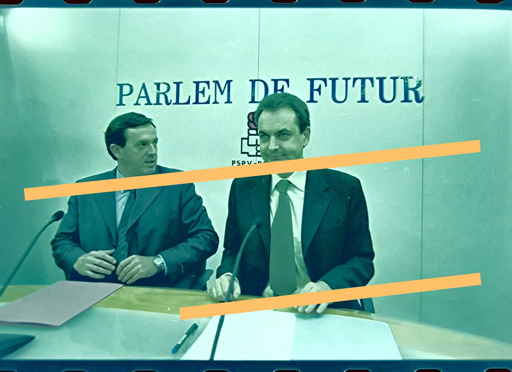 Negativo fotográfico original José Luis Rodríguez Zapatero ex presidente del Gobierno 35mm film Rare
