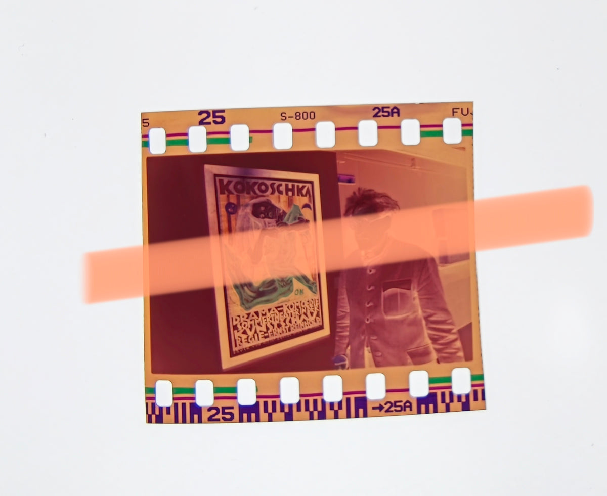 Originales Fotonegativ Valerio Adami neben Kokoschka-Werk IVAM Valencia 2002 35mm Film Selten