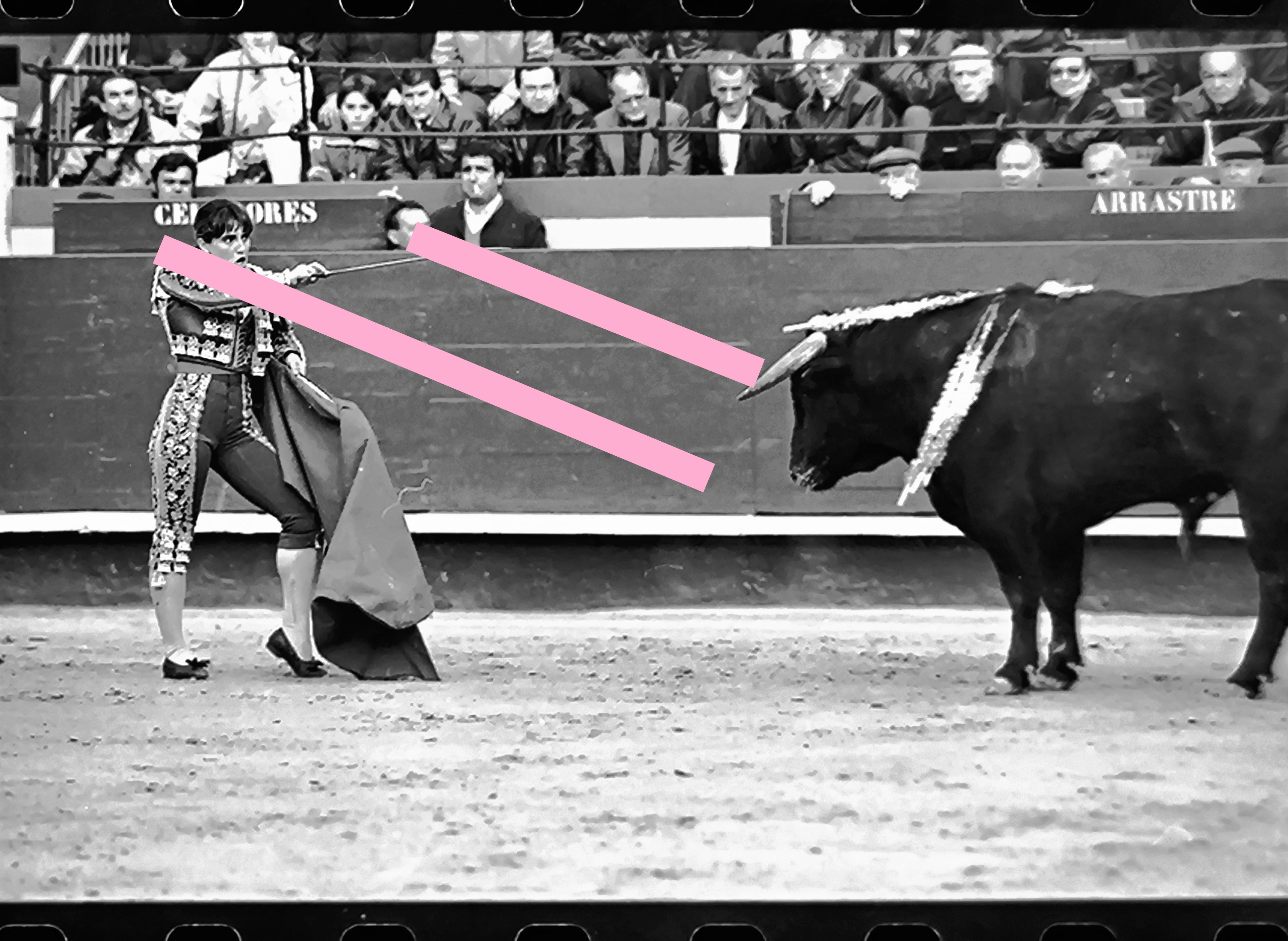 Negativo fotográfico original torero Cristina Sánchez 35mm film Rare