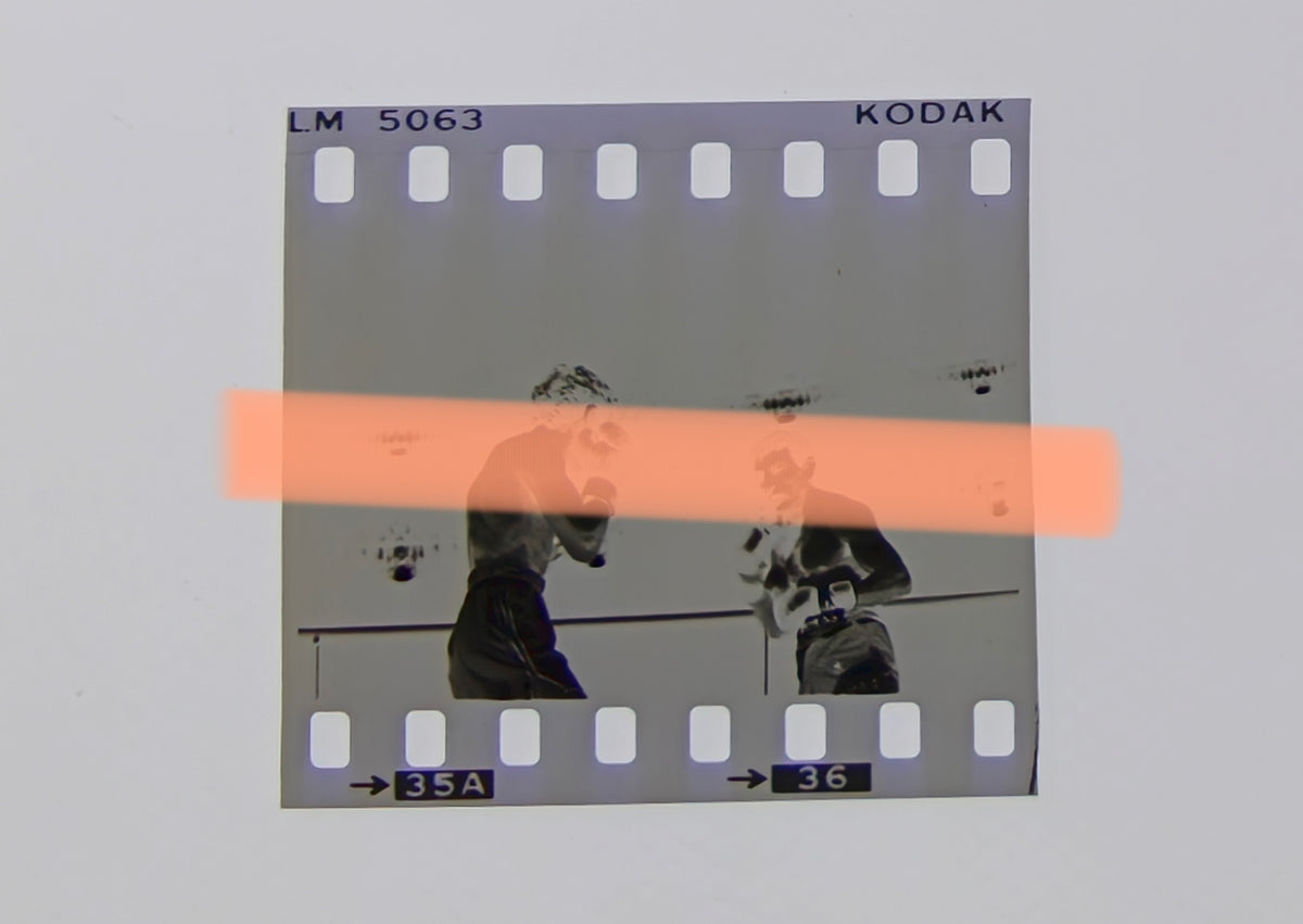 Original photographic negative International Boxing Evening boxers face to face Valencia May 6, 1988 35mm film Rare