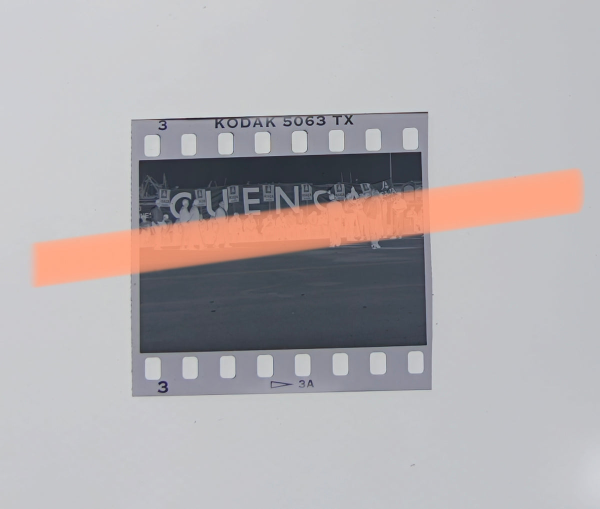 Original photographic negative farmers protest Port of Valencia 1996 ASAJA Cuenca 35mm film Rare