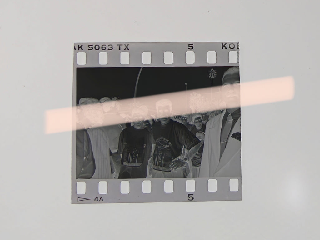 Original photographic negative of motorcycle racer Jorge Martínez Aspar, Race Against Drugs Valencia 1992, 35mm film, Rare