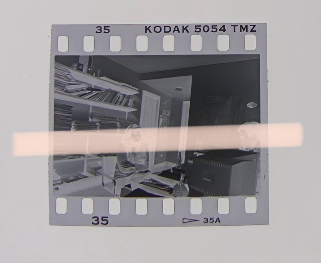Original photographic negative, workspace with documentation, Max Aub Segorbe 1995 exhibition, 35mm film, rare.