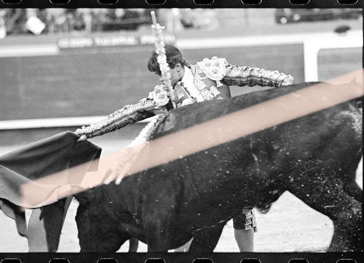 Negativo fotográfico original Cristina Sánchez toros y muleta en la Feria de Fallas Valencia 1992 35mm film Rare