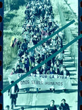 Originales Fotonegativ, Marsch der Ecuadorianer nach Murcia Lorca im Jahr 2001, Marsch für das Leben, 35mm Film, Selten