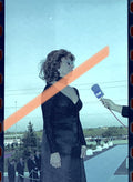 Original-Fotonegativ Sophia Loren während eines Interviews mit Porcelanosa Vila-real 2001 35mm Film Selten