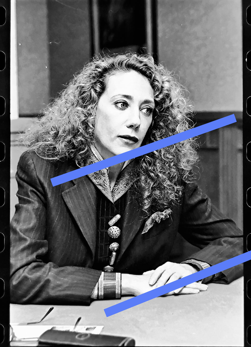 Original-Fotonegativ Marisa Berenson amerikanische Filmschauspielerin und Model 35mm Film Selten