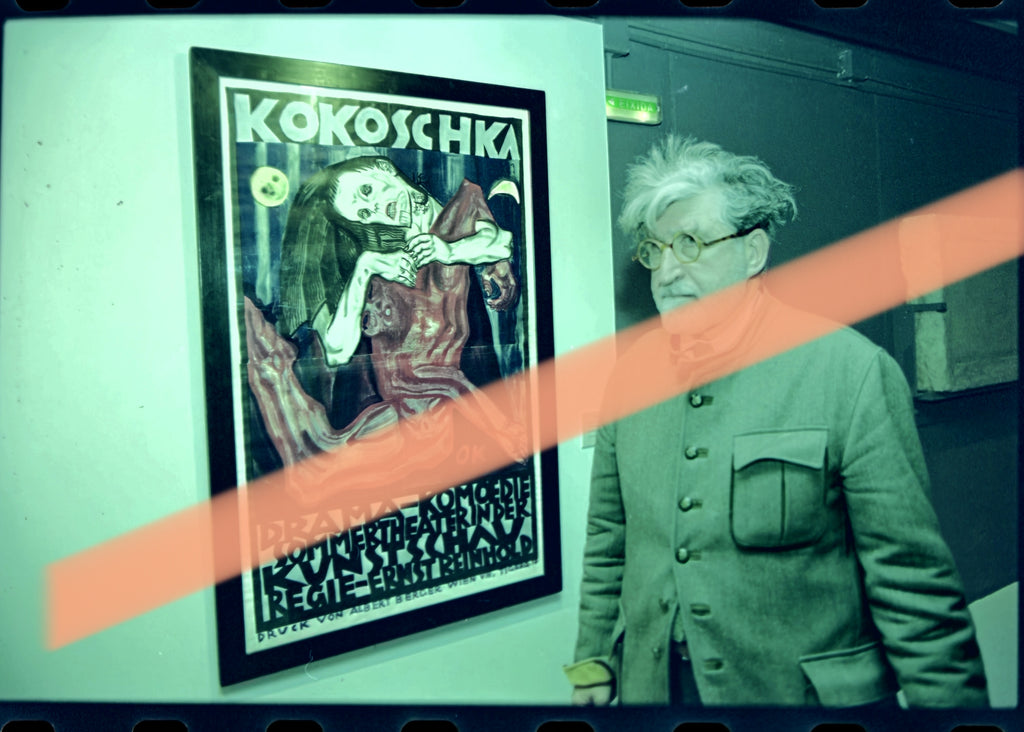 Originales Fotonegativ Valerio Adami neben Kokoschka-Werk IVAM Valencia 2002 35mm Film Selten