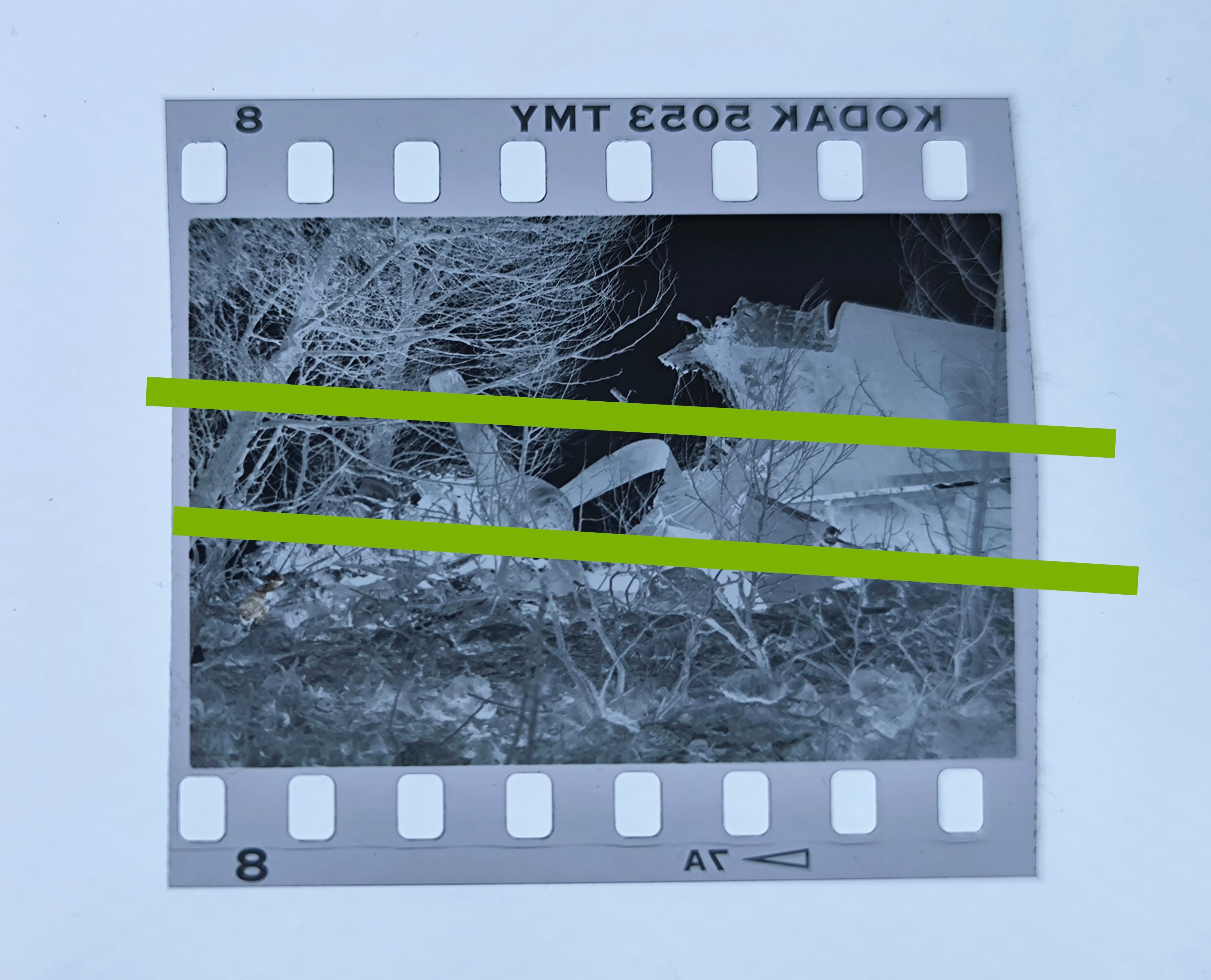 Negativo fotográfico original Accidente de avión Antonov en Alicante 35mm film Rare