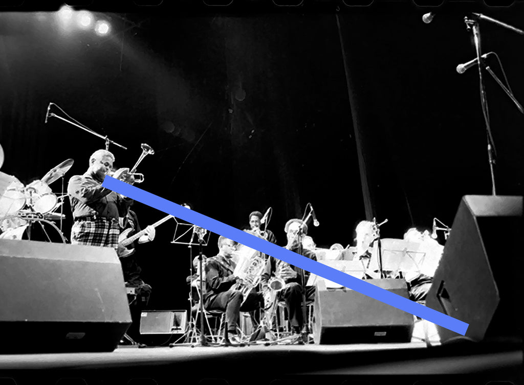 Negativo fotográfico original Dizzy Gillespie trompetista músico estadounidense de jazz 35mm film Rare