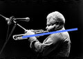 Negativo fotográfico original Dizzy Gillespie trompetista músico estadounidense de jazz 35mm film Rare
