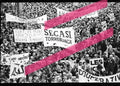 Originales Foto-Negativ Transparente von Landwirten und valencianischen Städten, Zitrus-Protest Valencia 1992 35mm Film Selten