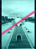 Negativo fotográfico original L’Hemisfèric y obras de la Ciudad de las Artes y las Ciencias Valencia 2000 35mm film Rare