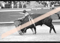 Negativo fotográfico original Cristina Sánchez novillera llevando al toro con la muleta Feria de Fallas Valencia 1992 35mm film Rare