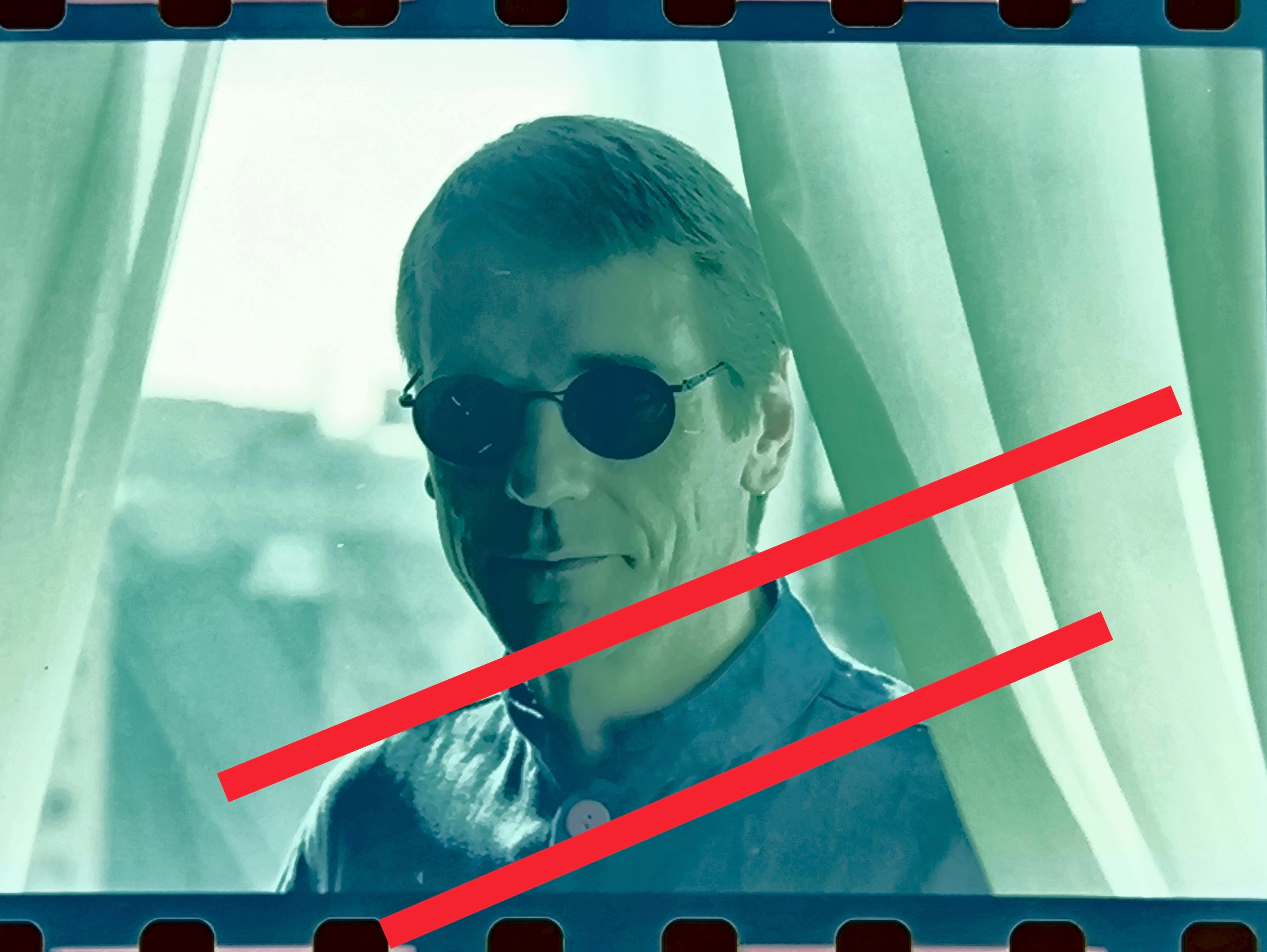 Negativo fotográfico original Actor de cine Jeremy Irons británico 35mm film Rare