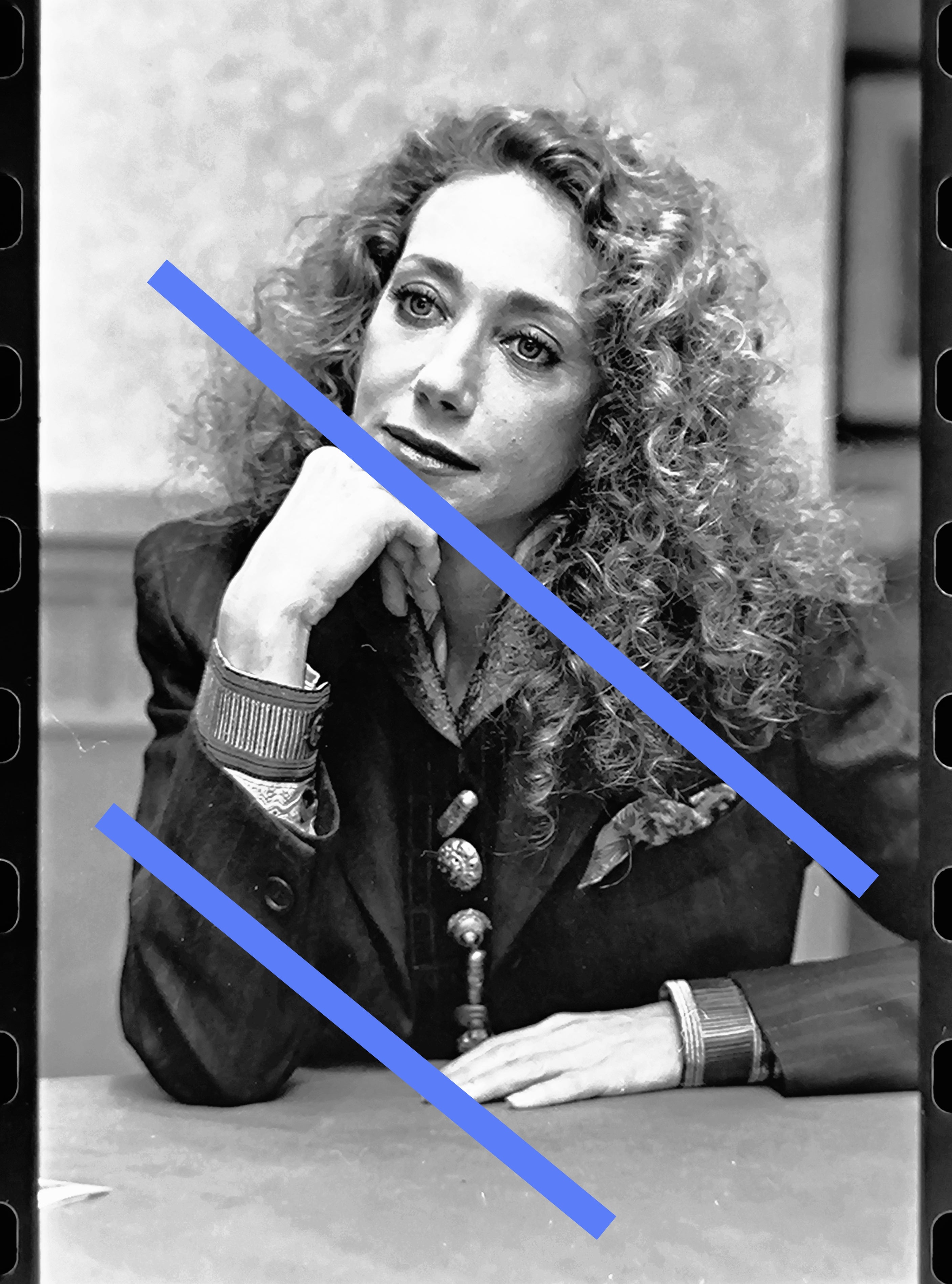 Negativo fotográfico original Marisa Berenson actriz de cine y modelo estadounidense 35mm film Rare