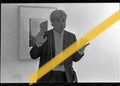 Original photographic negative Bernard Plossu photographer gesticulating during IVAM Valencia exhibition 1997 35mm film Rare
