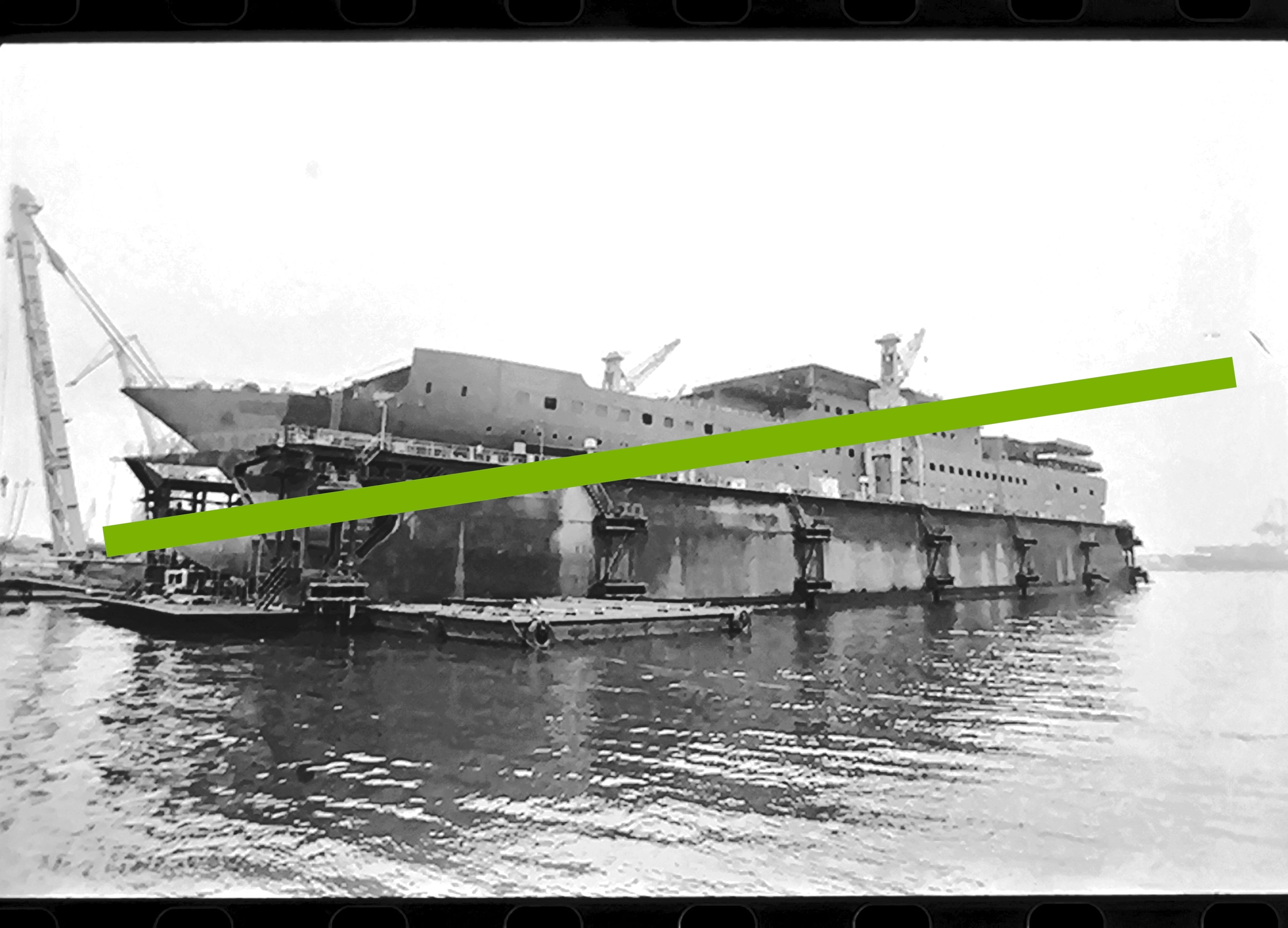 Original photographic negative Naval Union of Levante Smart Ships 35mm film Rare