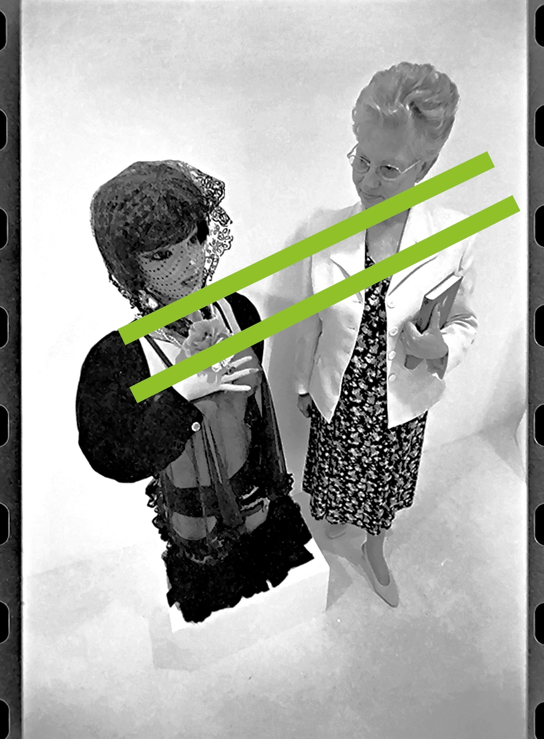 Originalfotonegativ Françoise Molinier, Tochter des französischen Malers und Fotografen Pierre Molinier, 35-mm-Film, selten
