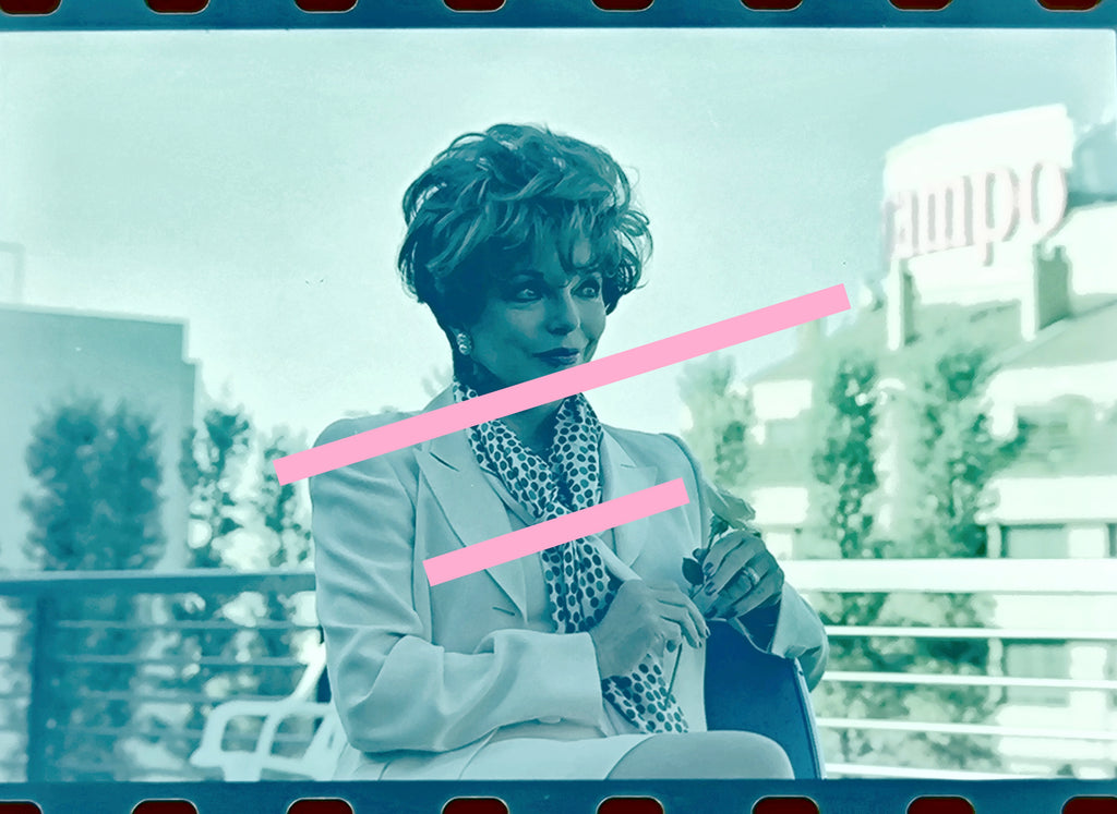Negativo fotográfico original Joan Collins Actriz de cine británica 35mm film Rare