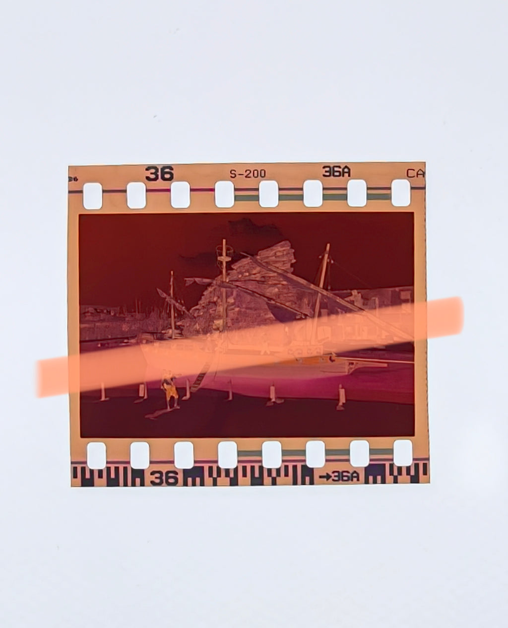 Original photographic negative Terra Mítica Benidorm inauguration themed boat July 27, 2000 35mm Rare
