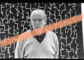 Original-Fotonegativ Pablo Palazuelo Nahaufnahme vor seinem Werk IVAM Valencia 1996 35mm Film Selten