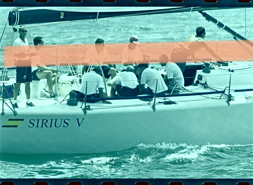 Original photographic negative Prince Felipe aboard the Sirius V S.M. The Queen's Trophy Valencia 2002 35mm film Rare