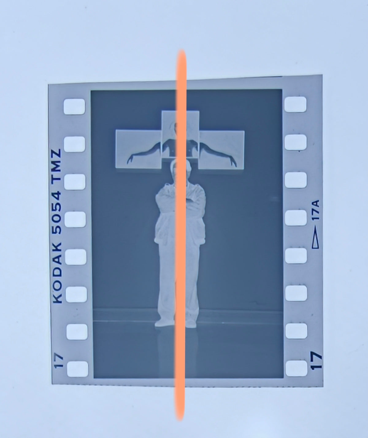 Originalfotonegativ Humberto Rivas Ganzkörperfotograf IVAM Valencia 1996 35mm Film Selten