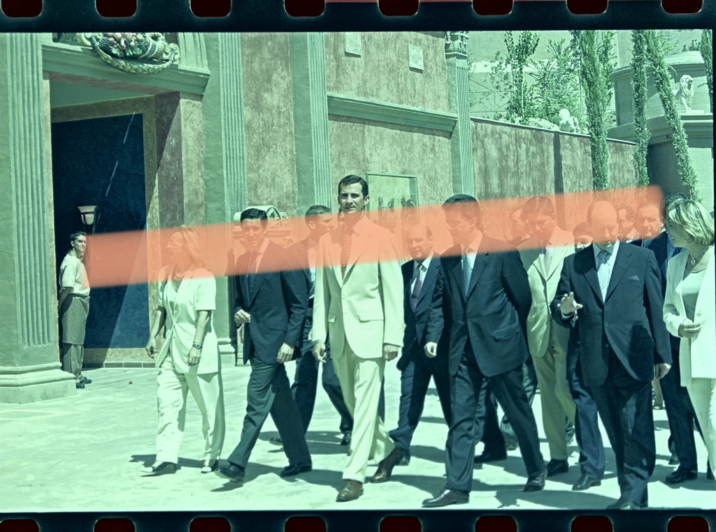 Original photographic negative Prince Felipe Eduardo Zaplana opening Terra Mítica Benidorm 27 July 2000 35mm Rare