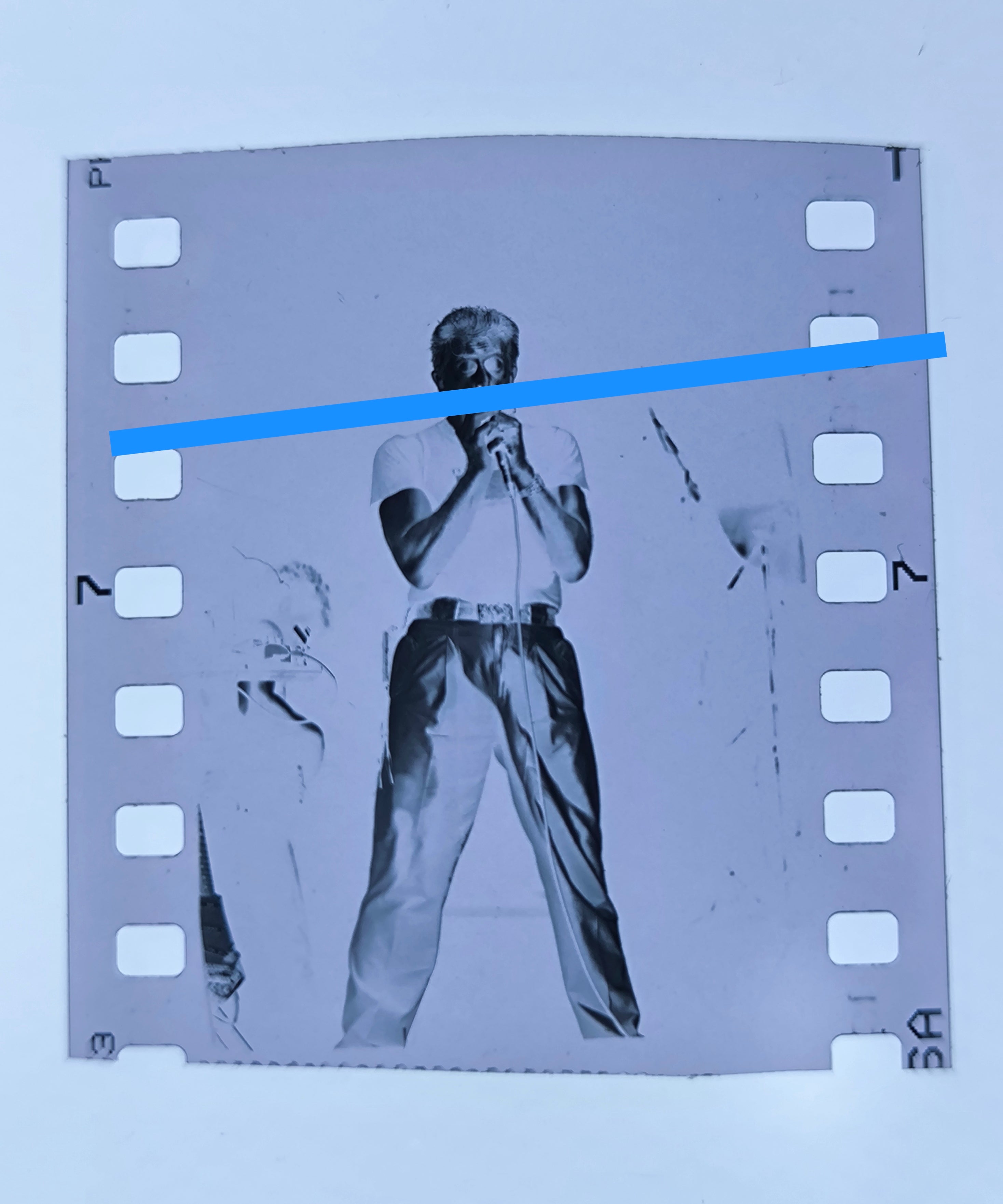Original-Foto-Negativ John Mayall britischer Blues-Rock-Sänger 35mm Film Rarität